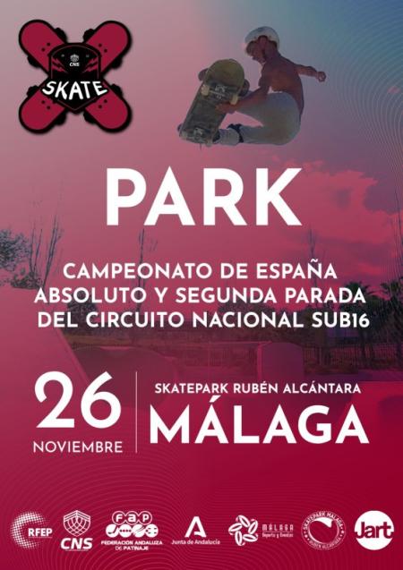 INSCRIPCIONES ABIERTAS PARA LOS CAMPEONATOS DE ESPAÑA DE PARK