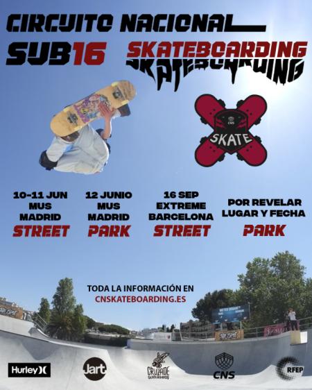El CNS y la RFEP se complacen en anunciar el primer circuito Sub-16 de Street y Park