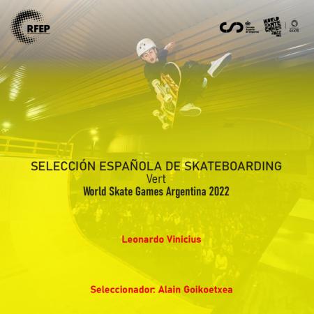 Alain Goikoetxea comunica la convocatoria para los World Skate Games de Argentina 2022